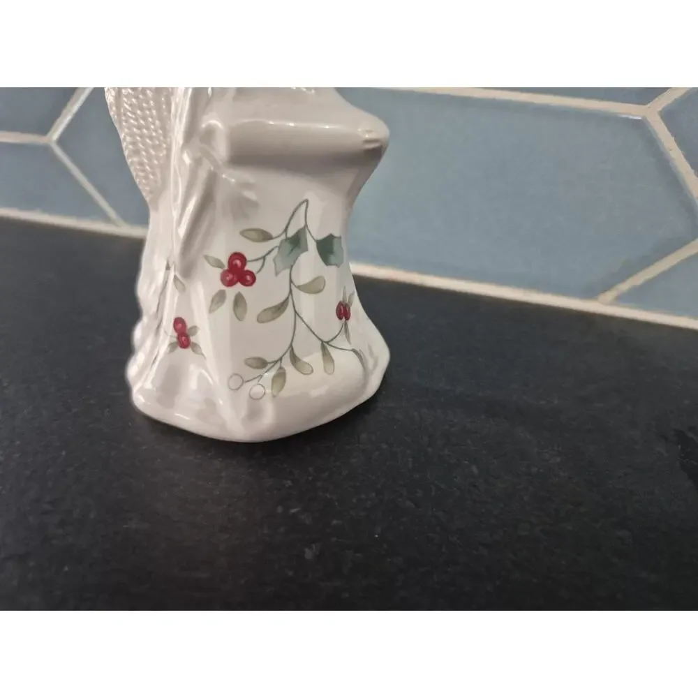 Vintage Pfaltzgraff Winter Berry Angel Christmas Ornament